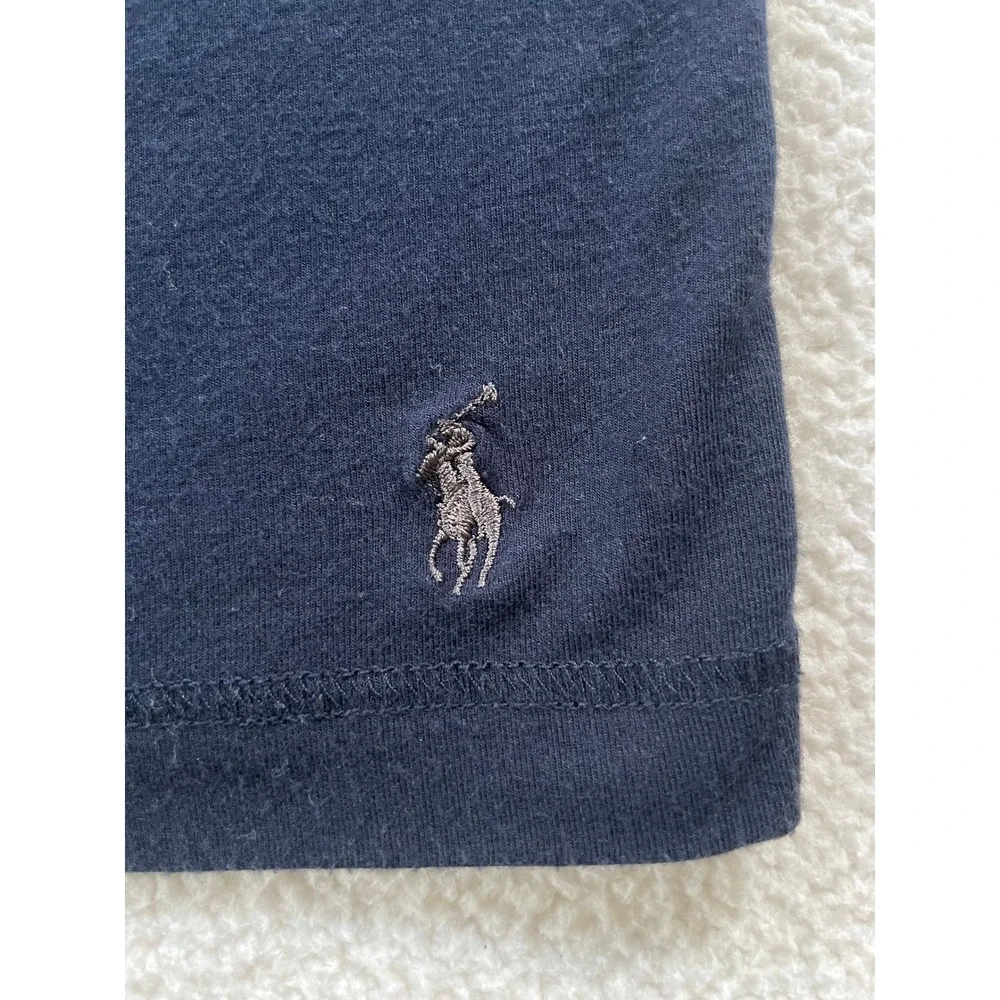 Polo Ralph Lauren Mens L Sleepwear Henley Navy‎ Blue Modal Spandex Long Sleeve